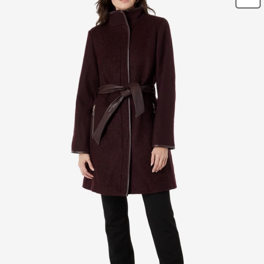 Vince Camuto Belted Wool Trenchcoat - Picture 2 of 15